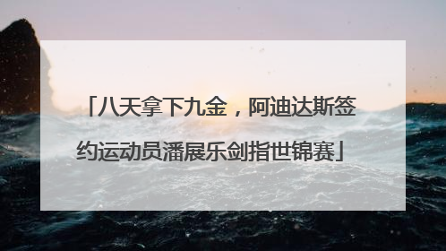 八天拿下九金，阿迪达斯签约运动员潘展乐剑指世锦赛