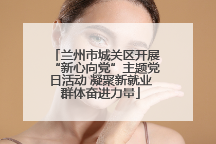 兰州市城关区开展“新心向党”主题党日活动 凝聚新就业群体奋进力量