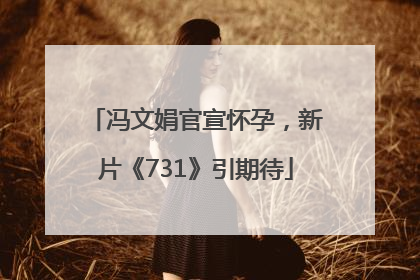 冯文娟官宣怀孕，新片《731》引期待