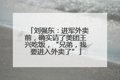 刘强东：进军外卖前，确实请了美团王兴吃饭，“兄弟，我要进入外卖了”