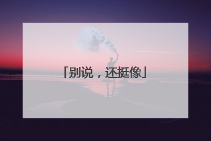别说，还挺像