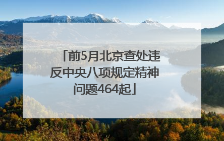 前5月北京查处违反中央八项规定精神问题464起