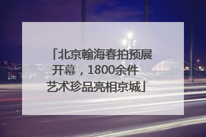 北京翰海春拍预展开幕，1800余件艺术珍品亮相京城