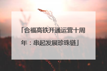 合福高铁开通运营十周年：串起发展珍珠链