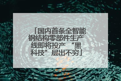 国内首条全智能钢结构零部件生产线即将投产 “黑科技”层出不穷