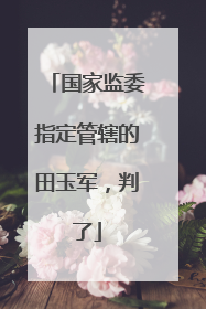 国家监委指定管辖的田玉军，判了