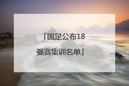 国足公布18强赛集训名单
