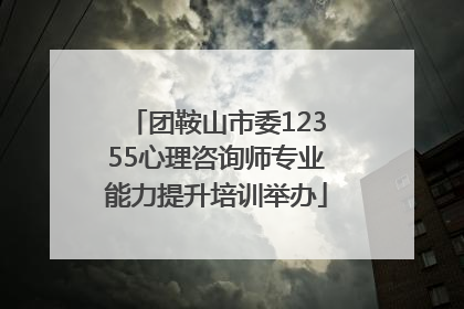 团鞍山市委12355心理咨询师专业能力提升培训举办