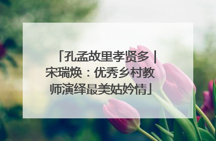 孔孟故里孝贤多｜宋瑞焕：优秀乡村教师演绎最美姑妗情