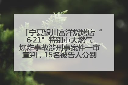 宁夏银川富洋烧烤店“6·21”特别重大燃气爆炸事故涉刑事案件一审宣判，15名被告人分别判刑六年至一年不等
