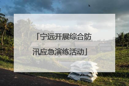 宁远开展综合防汛应急演练活动