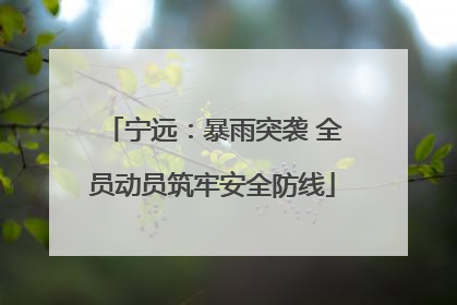 宁远：暴雨突袭 全员动员筑牢安全防线
