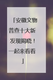 安徽文物普查十大新发现揭晓！一起来看看