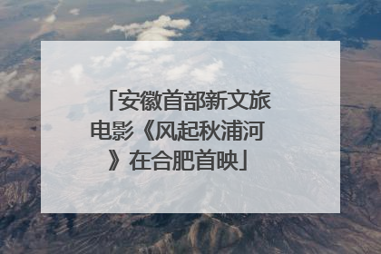安徽首部新文旅电影《风起秋浦河》在合肥首映