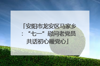 安阳市龙安区马家乡：“七一”慰问老党员 共话初心暖党心