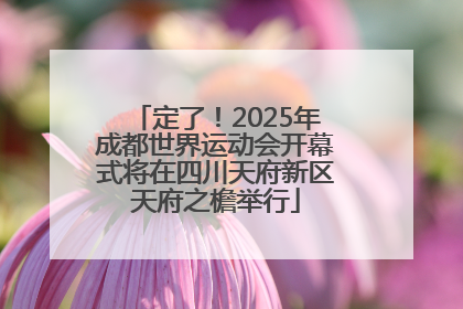 定了！2025年成都世界运动会开幕式将在四川天府新区天府之檐举行