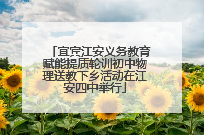宜宾江安义务教育赋能提质轮训初中物理送教下乡活动在江安四中举行