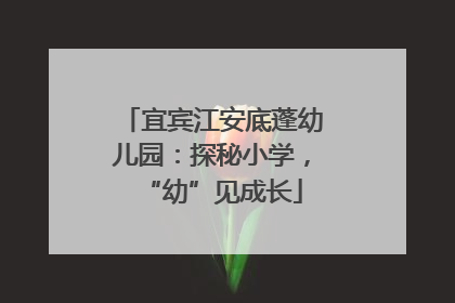 宜宾江安底蓬幼儿园：探秘小学，“幼”见成长