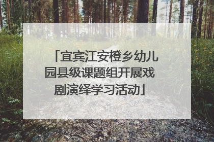宜宾江安橙乡幼儿园县级课题组开展戏剧演绎学习活动