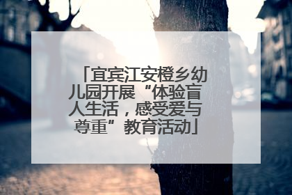 宜宾江安橙乡幼儿园开展“体验盲人生活，感受爱与尊重”教育活动