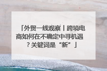 外贸一线观察丨跨境电商如何在不确定中寻机遇？关键词是“新”