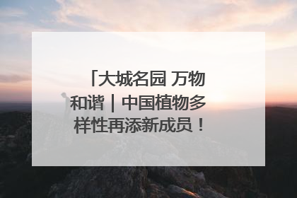 大城名园 万物和谐｜中国植物多样性再添新成员！它只在西藏墨脱