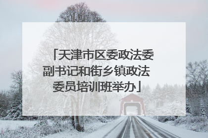 天津市区委政法委副书记和街乡镇政法委员培训班举办