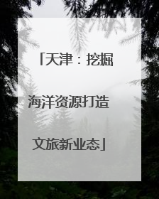 天津：挖掘海洋资源打造文旅新业态