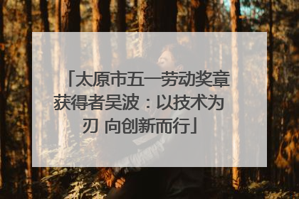 太原市五一劳动奖章获得者吴波：以技术为刃 向创新而行