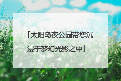 太阳岛夜公园带您沉浸于梦幻光影之中