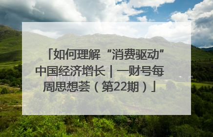 如何理解“消费驱动”中国经济增长｜一财号每周思想荟（第22期）