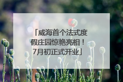 威海首个法式度假庄园惊艳亮相！7月初正式开业