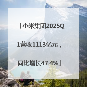 小米集团2025Q1营收1113亿元，同比增长47.4%