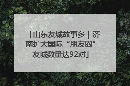 山东友城故事多｜济南扩大国际“朋友圈”友城数量达92对