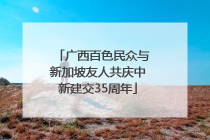 广西百色民众与新加坡友人共庆中新建交35周年