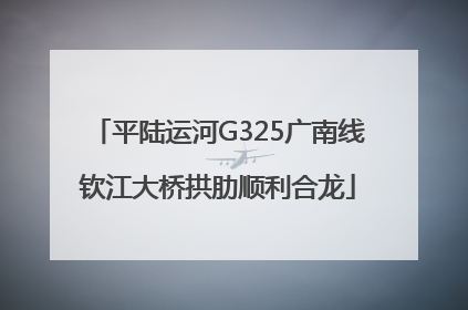 平陆运河G325广南线钦江大桥拱肋顺利合龙