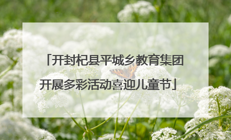 开封杞县平城乡教育集团开展多彩活动喜迎儿童节