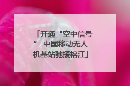 开通“空中信号” 中国移动无人机基站驰援榕江