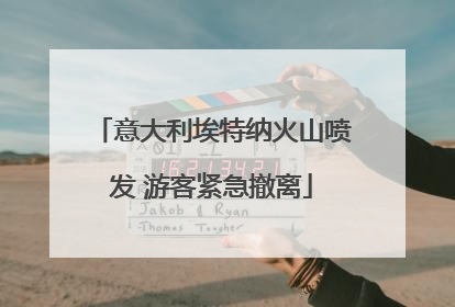 意大利埃特纳火山喷发 游客紧急撤离