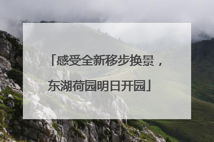 感受全新移步换景，东湖荷园明日开园