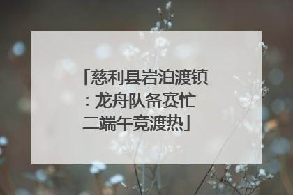 慈利县岩泊渡镇：龙舟队备赛忙 二端午竞渡热