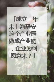 成立一年来上海静安这个产业园做成产业链，企业为何愿意来？