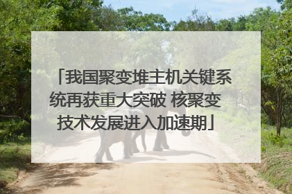 我国聚变堆主机关键系统再获重大突破 核聚变技术发展进入加速期