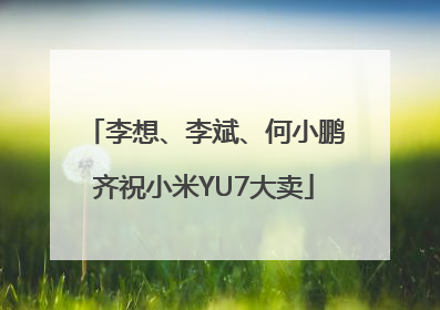 李想、李斌、何小鹏齐祝小米YU7大卖