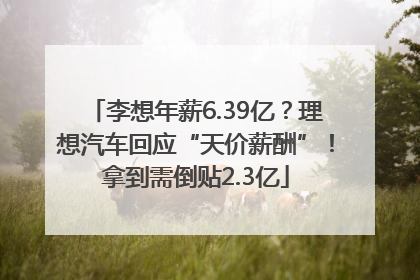 李想年薪6.39亿？理想汽车回应“天价薪酬”！拿到需倒贴2.3亿
