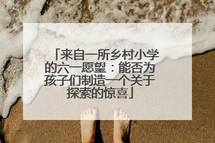 来自一所乡村小学的六一愿望：能否为孩子们制造一个关于探索的惊喜