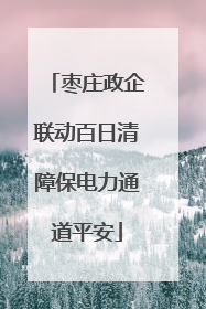 枣庄政企联动百日清障保电力通道平安