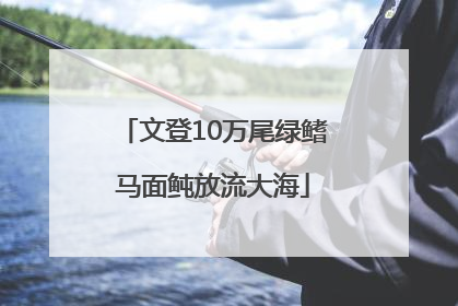 文登10万尾绿鳍马面鲀放流大海