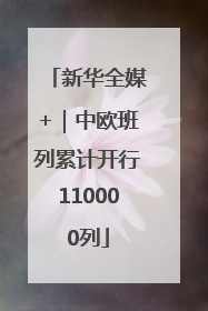 新华全媒+｜中欧班列累计开行110000列