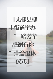 无棣县棣丰街道举办“一路芳华 感谢有你”荣誉退休仪式